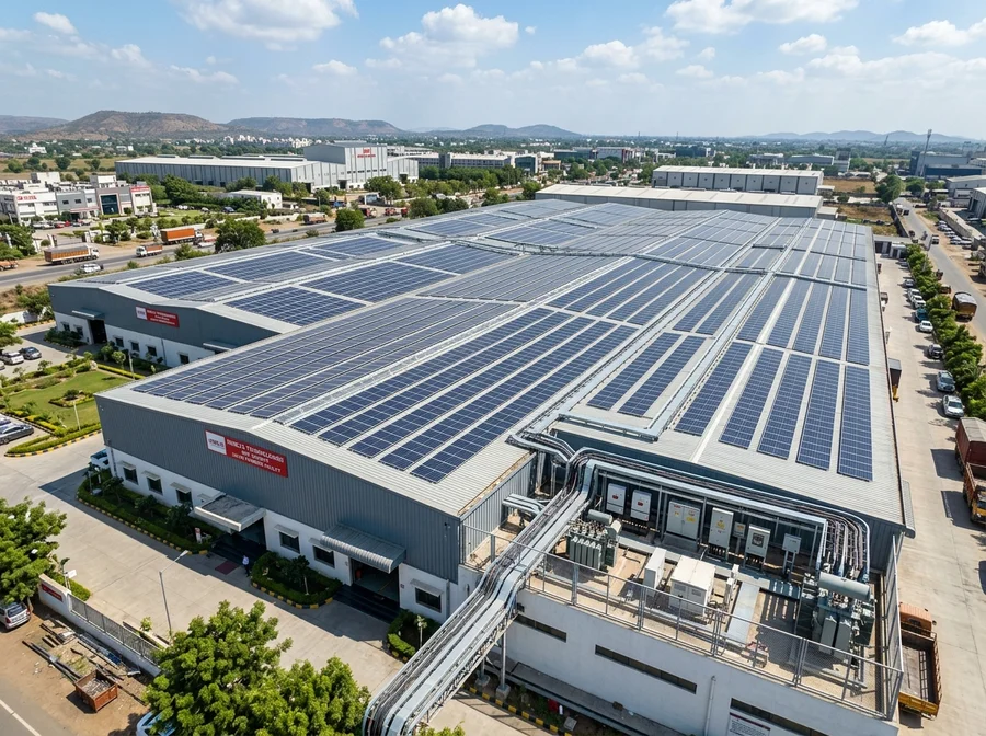 Commercial rooftop solar panels