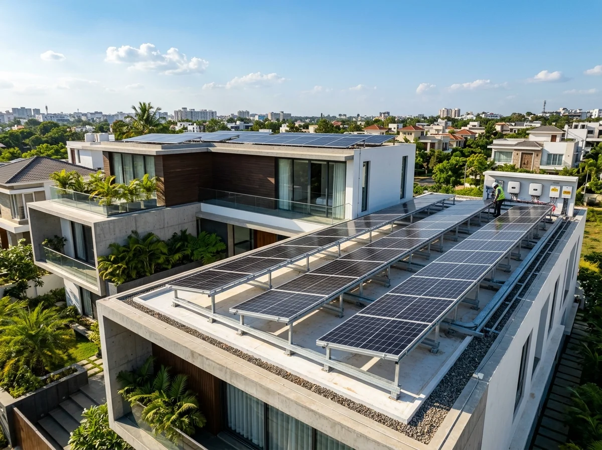 Rooftop solar installation